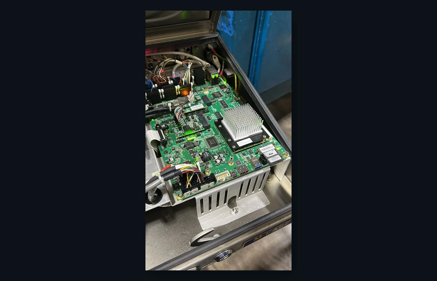 Industrial electronic board installed in equipment