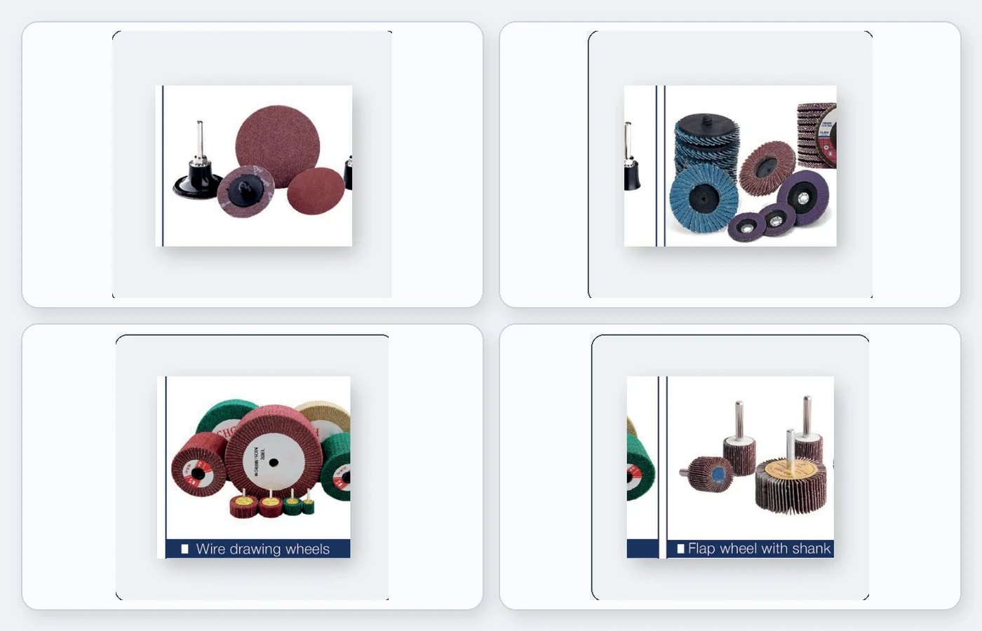 Wheels, flap wheels and pads