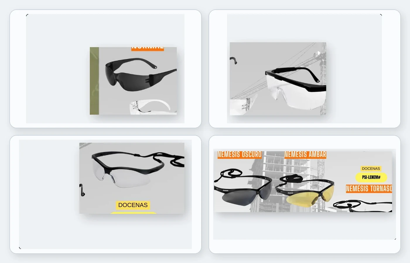 Safety glasses, goggles and face protection