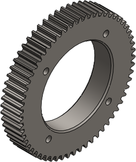 Industrial gear designed in SolidWorks